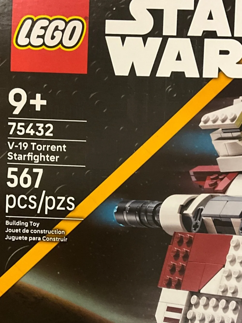 LEGO Star Wars V-19 Torrent Starfighter – White, Red, Yellow - Picture 3 of 4